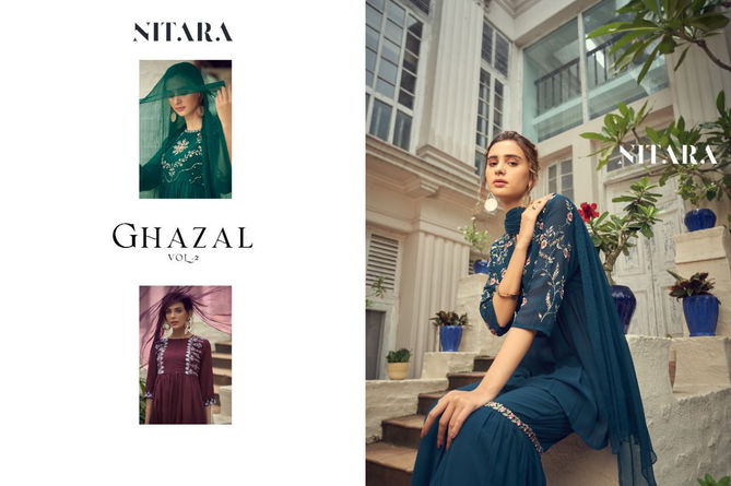 NITARA Ghazal 2 Fancy Stylish Designer Festive Wear Heavy Readymade Salwar Suit Collection